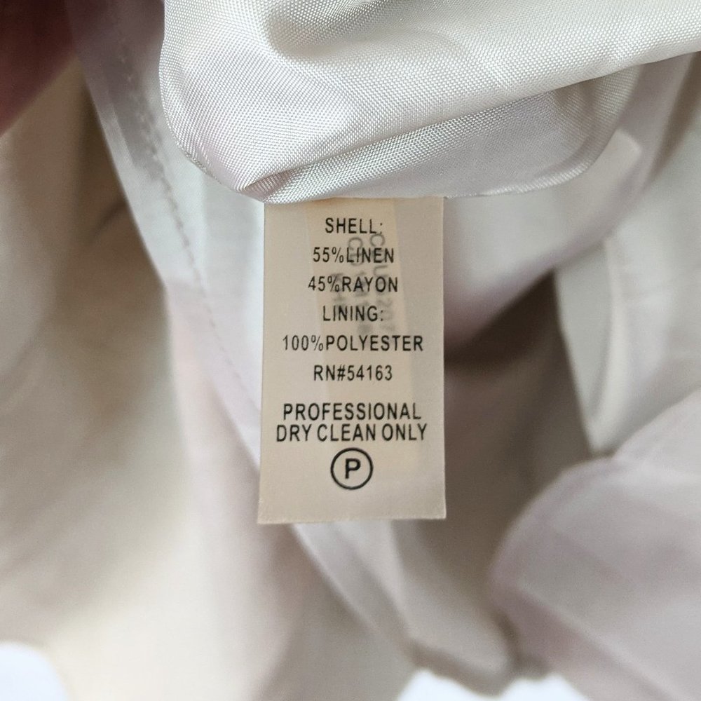 Calvin Klein Women's Tan Linen Blend Lined Dress - Picture 5 of 9